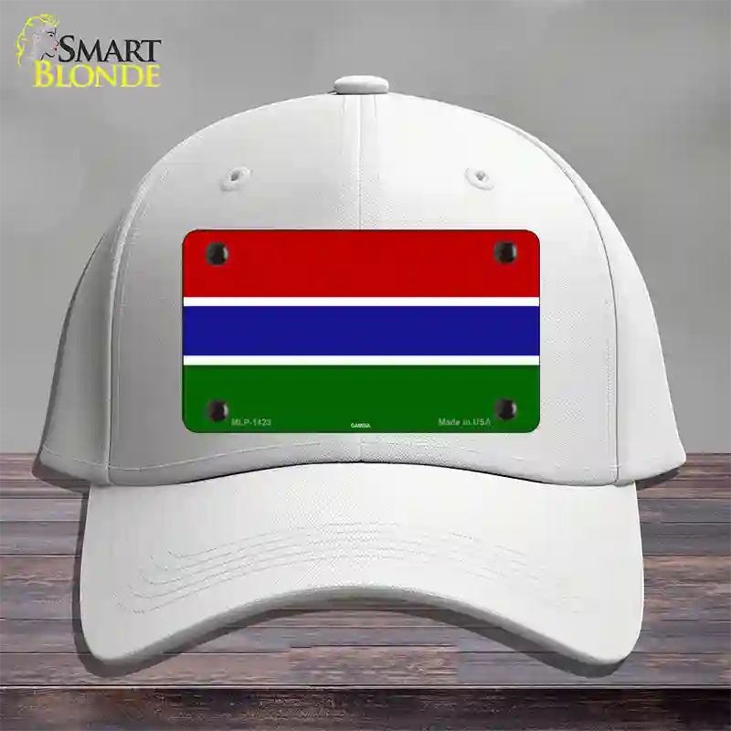 Gambia Flag Novelty License Plate Hat Cotton / White