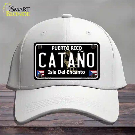 Catano Puerto Rico Black Novelty License Plate Hat Cotton / White