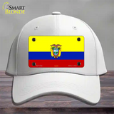 Ecuador Flag Novelty License Plate Hat Cotton / White