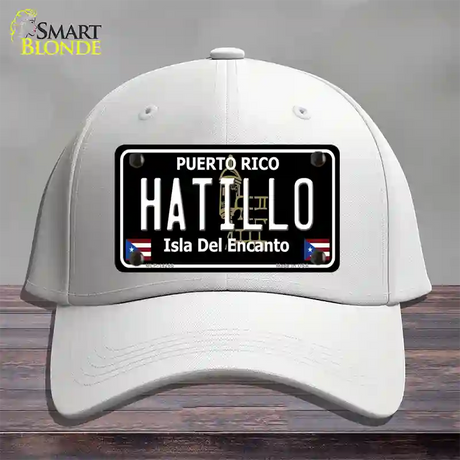 Hatillo Puerto Rico Black Novelty License Plate Hat Cotton / White