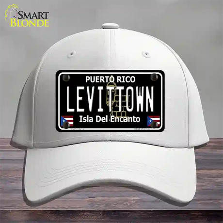 Levittown Puerto Rico Black Novelty License Plate Hat Cotton / White