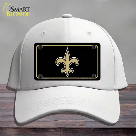 Fleur de lis Novelty License Plate Hat Cotton / White