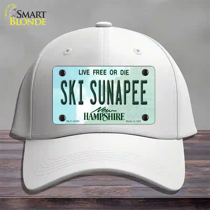 Ski Sunapee New Hampshire Novelty License Plate Hat Cotton / White