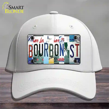 Bourbon St License Plate Art Novelty License Plate Hat Cotton / White