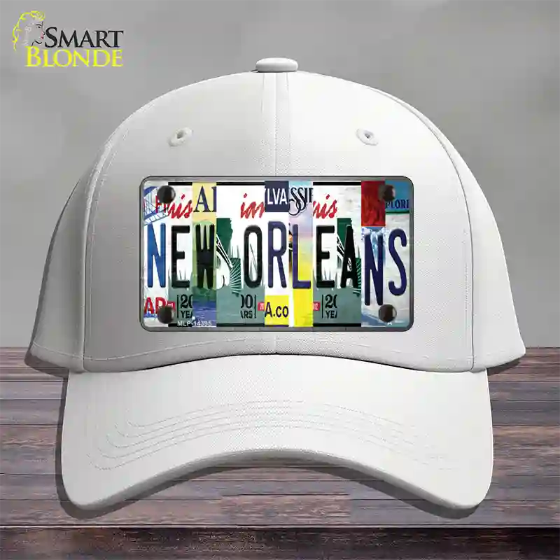 New Orleans License Plate Art Novelty License Plate Hat Cotton / White