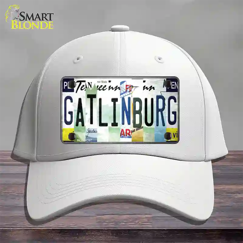 Gatlinburg License Plate Art Novelty License Plate Hat Cotton / White