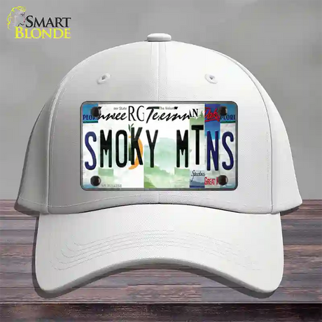 Smoky Mountains License Plate Art Novelty License Plate Hat Cotton / White