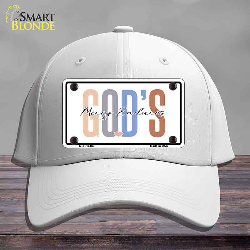 Gods Mercy Endures Novelty License Plate Hat HAT-MLP-14480