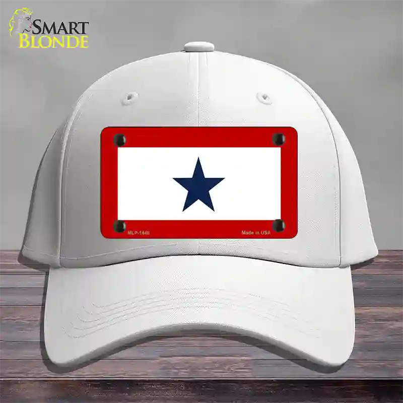 Blue Star One Novelty License Plate Hat Cotton / White