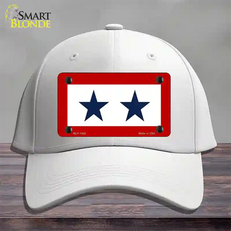 Blue Star Two Novelty License Plate Hat Cotton / White