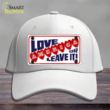 Love America Or Leave It Novelty License Plate Hat Cotton / White