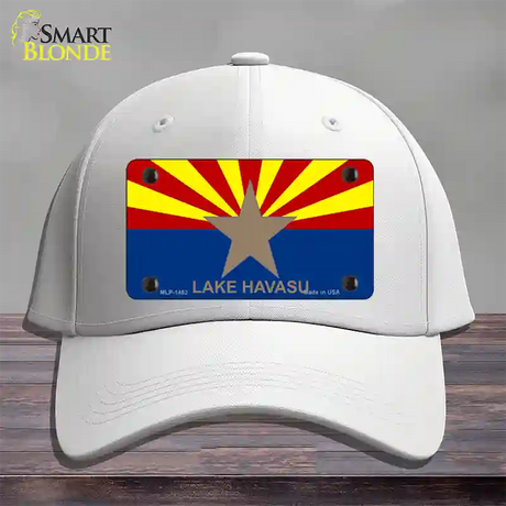 Lake Havasu Arizona State Flag Novelty License Plate Hat Cotton / White