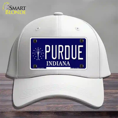 Purdue Indiana Novelty License Plate Hat Cotton / White