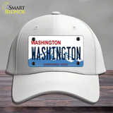 Washington State Novelty License Plate Hat Cotton / White