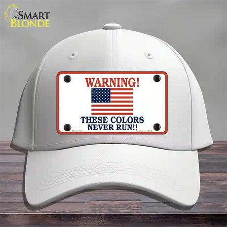 These Colors Never Run Novelty License Plate Hat Cotton / White