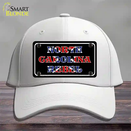 North Carolina Rebel Novelty License Plate Hat Cotton / White