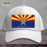 Bullhead City Arizona Flag Novelty License Plate Hat Cotton / White