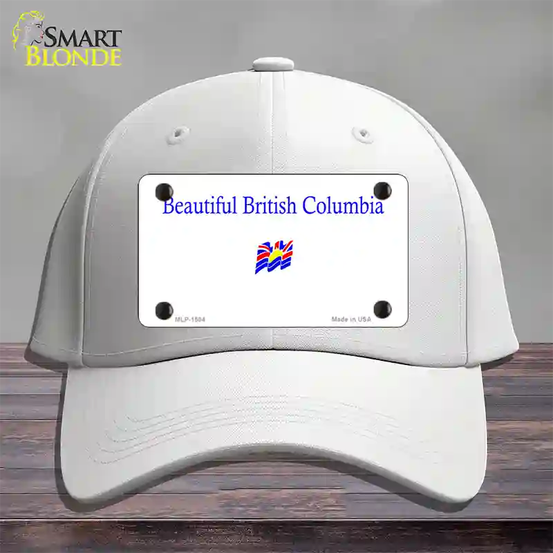 British Columbia Novelty License Plate Hat Cotton / White