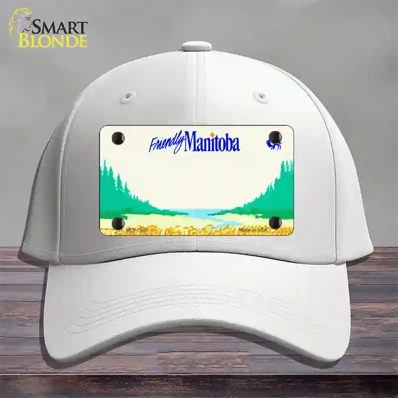 Manitoba Novelty License Plate Hat Cotton / White
