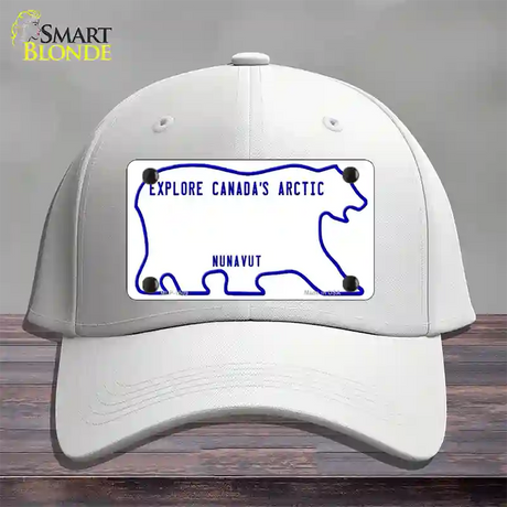 Nunavut Novelty License Plate Hat Cotton / White