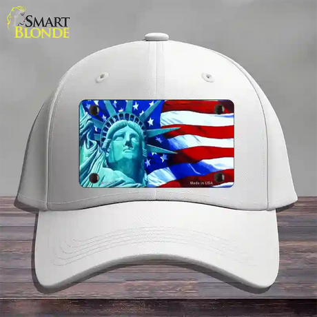 Lady Liberty Novelty License Plate Hat Cotton / White