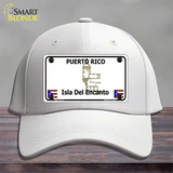 Puerto Rico Novelty License Plate Hat Cotton / White