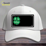 4-H Offset Novelty License Plate Hat Cotton / White