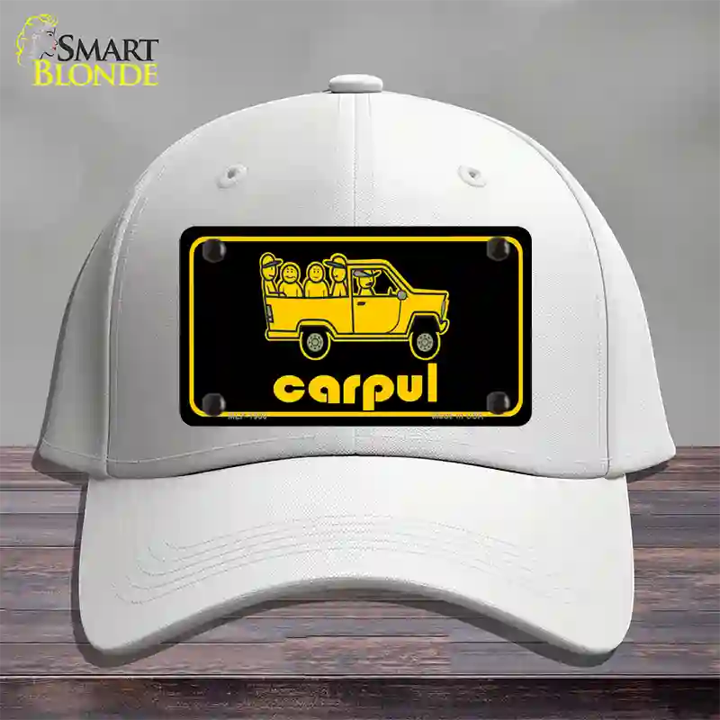 Carpul Novelty License Plate Hat Cotton / White