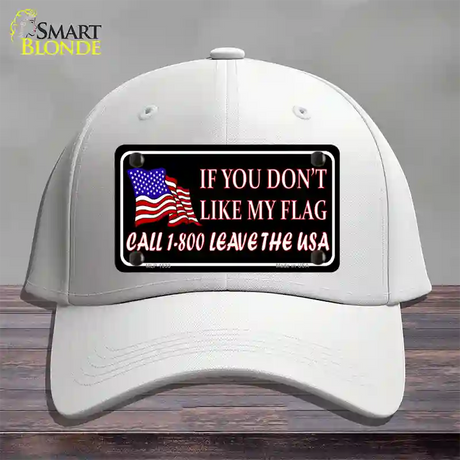 1 800 Leave The USA Novelty License Plate Hat Cotton / White