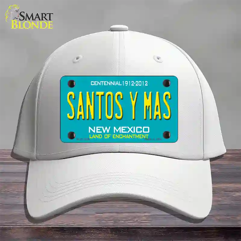 New Mexico Santos Y Mas Novelty License Plate Hat Cotton / White