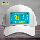 I Ski Taos New Mexico Novelty License Plate Hat Cotton / White