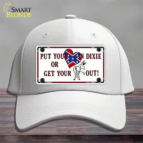 Heart In Dixie Novelty License Plate Hat Cotton / White