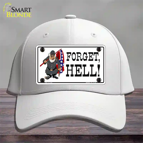 Forget Hell Novelty License Plate Hat Cotton / White