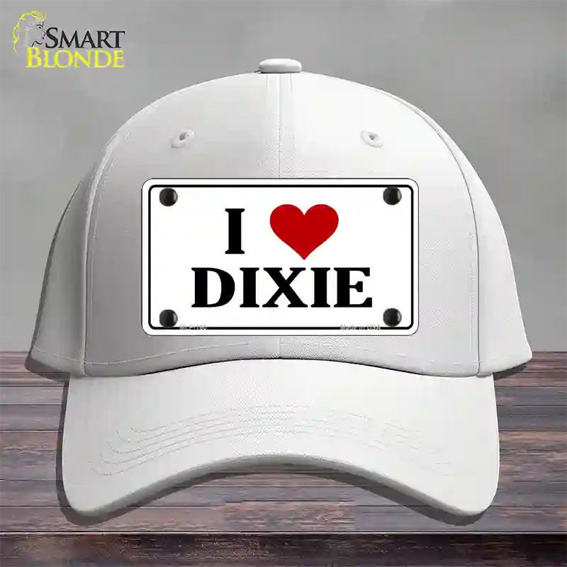 I Love Dixie Novelty License Plate Hat Cotton / White