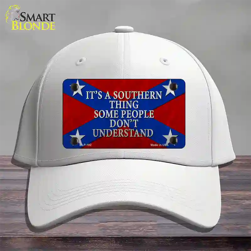 Its A Southern Thing Novelty License Plate Hat Cotton / White