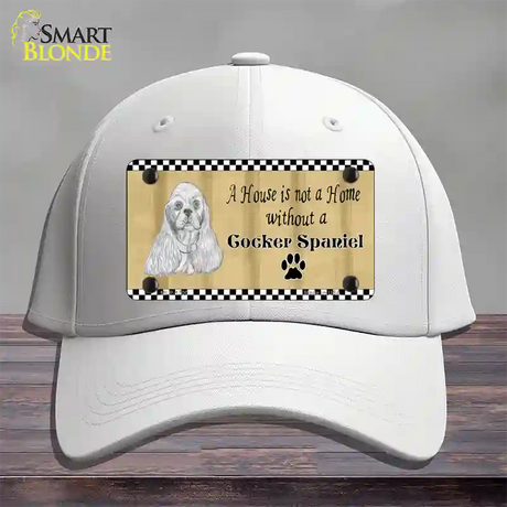 Pencil Sketch Cocker Spaniel Novelty License Plate Hat Cotton / White