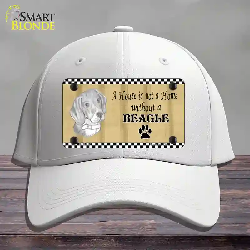 Pencil Sketch Beagle Novelty License Plate Hat Cotton / White