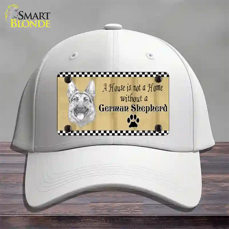 Pencil Sketch German Shepherd Novelty License Plate Hat Cotton / White