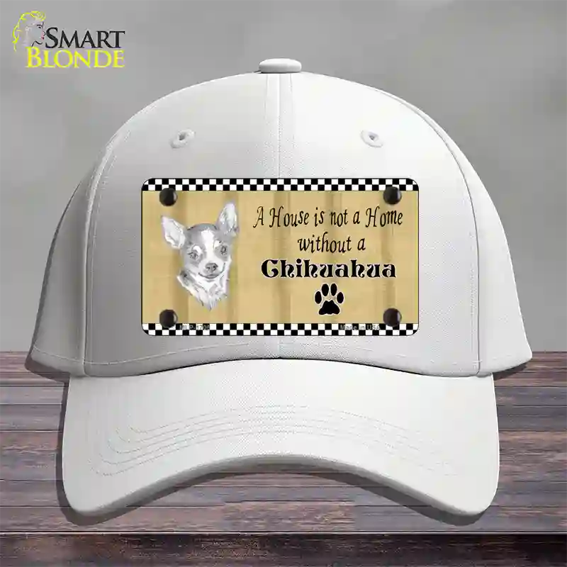 Pencil Sketch Chihuahua Novelty License Plate Hat Cotton / White