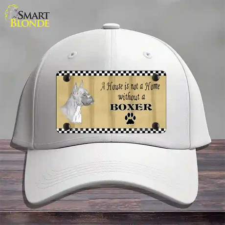 Pencil Sketch Boxer Novelty License Plate Hat Cotton / White