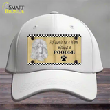 Pencil Sketch Poodle Novelty License Plate Hat Cotton / White