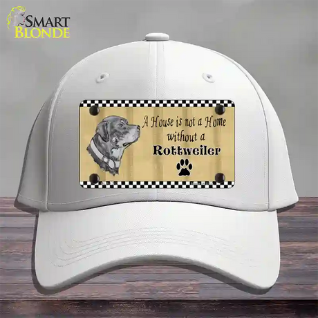 Pencil Sketch Rottweiler Novelty License Plate Hat Cotton / White