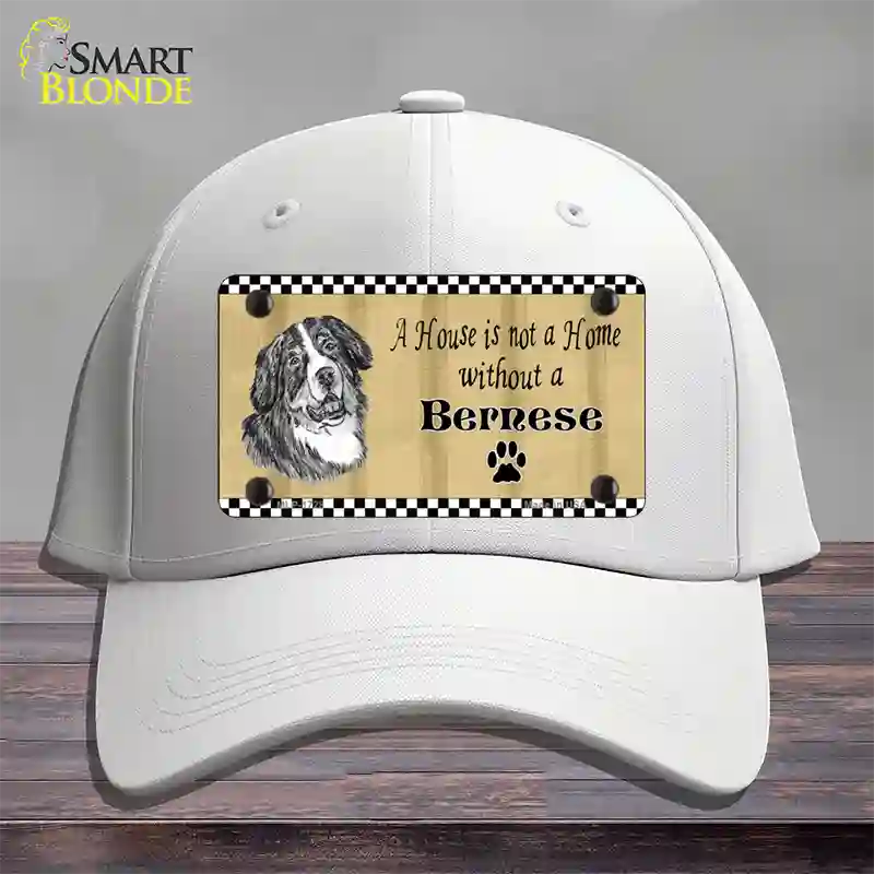 Pencil Sketch Bernese Novelty License Plate Hat Cotton / White