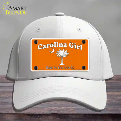 Carolina Girl Orange Novelty License Plate Hat Cotton / White