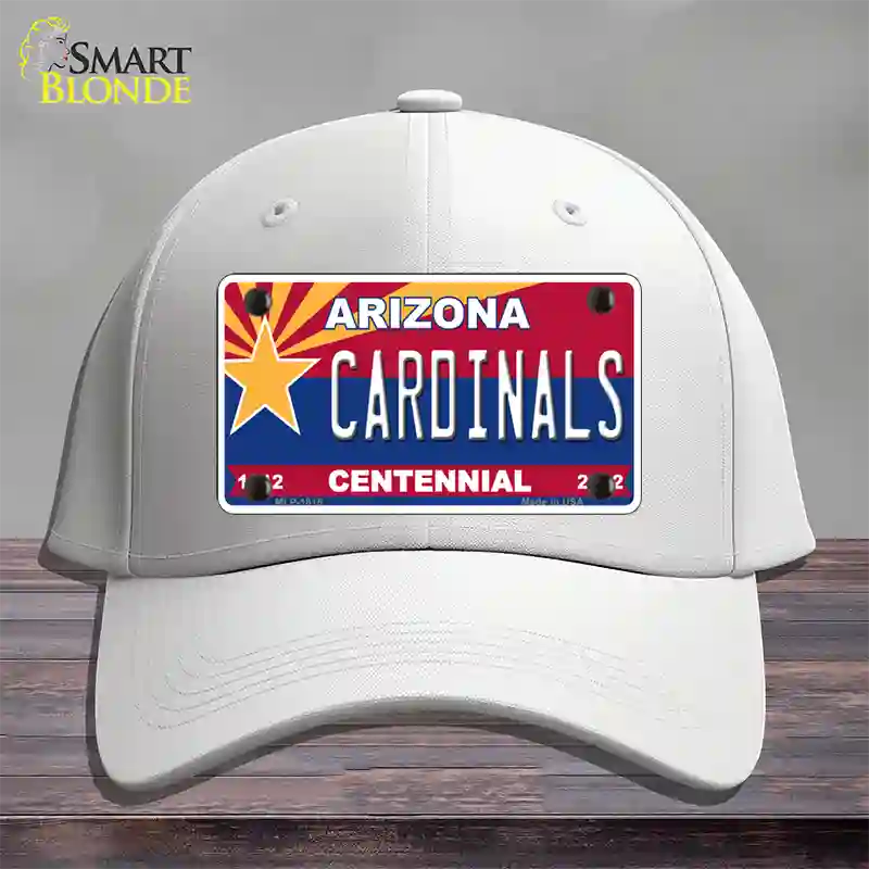 Arizona Centennial Cardinals Novelty License Plate Hat Cotton / White