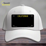 California Black State Novelty License Plate Hat Cotton / White