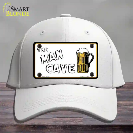 Man Cave Novelty License Plate Hat Cotton / White