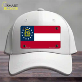 Georgia State Flag Novelty License Plate Hat Cotton / White