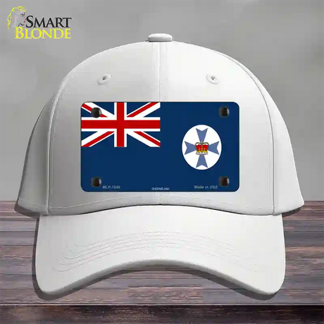 Queensland Flag Novelty License Plate Hat Cotton / White