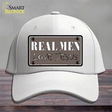 Real Men Love Jesus Novelty License Plate Hat Cotton / White